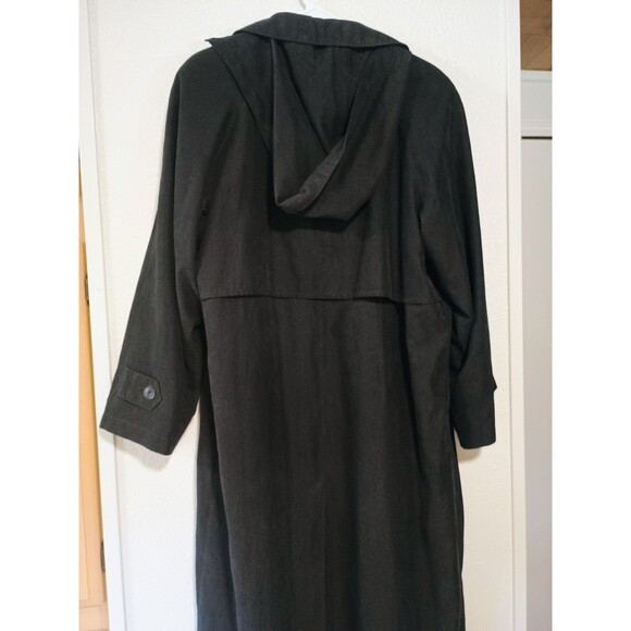 VTG London Fog Trench Coat Women's Large Petite Black With Removable Lining - Picture 9 of 15
